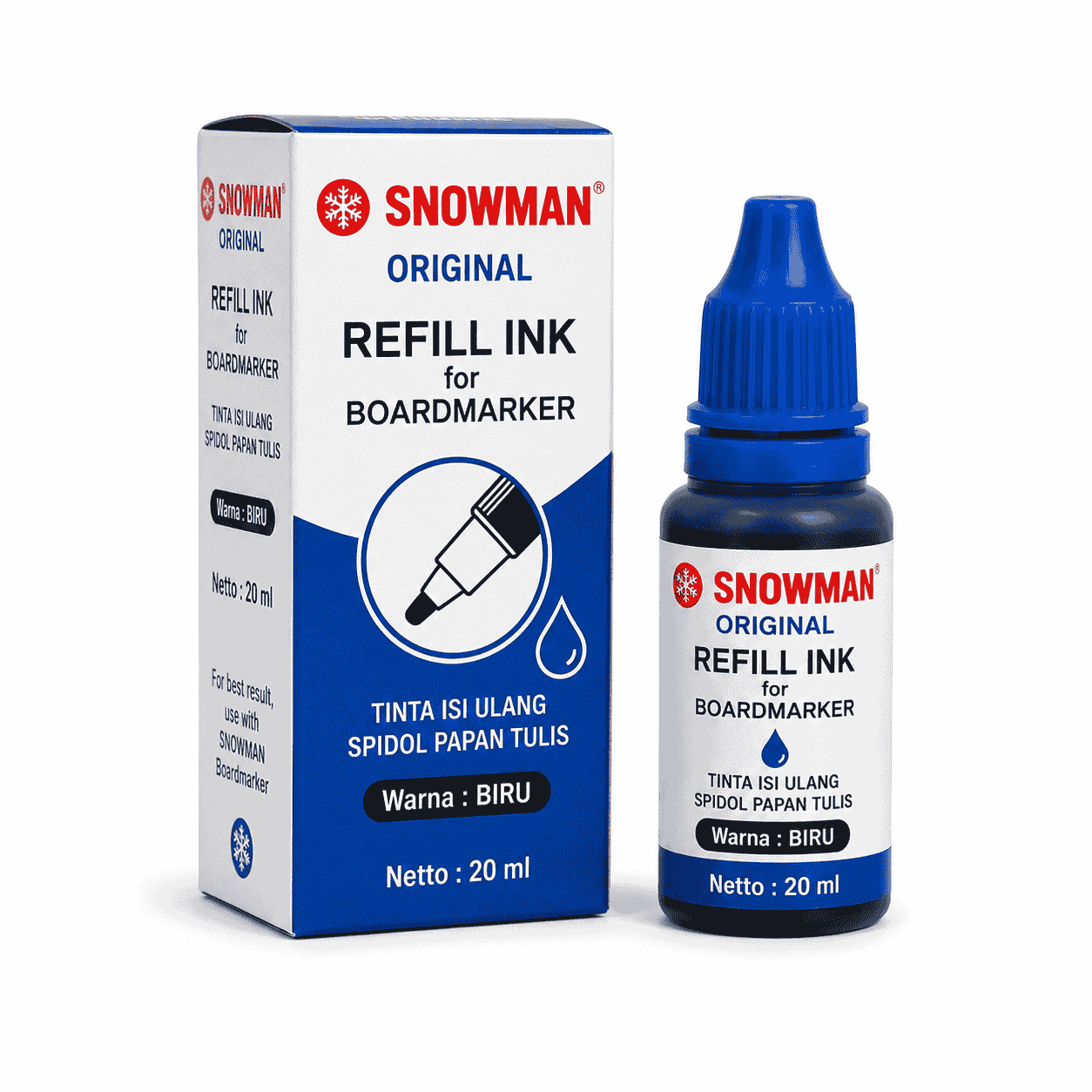 Tinta Refill Spidol Boardmarker Snowman Original