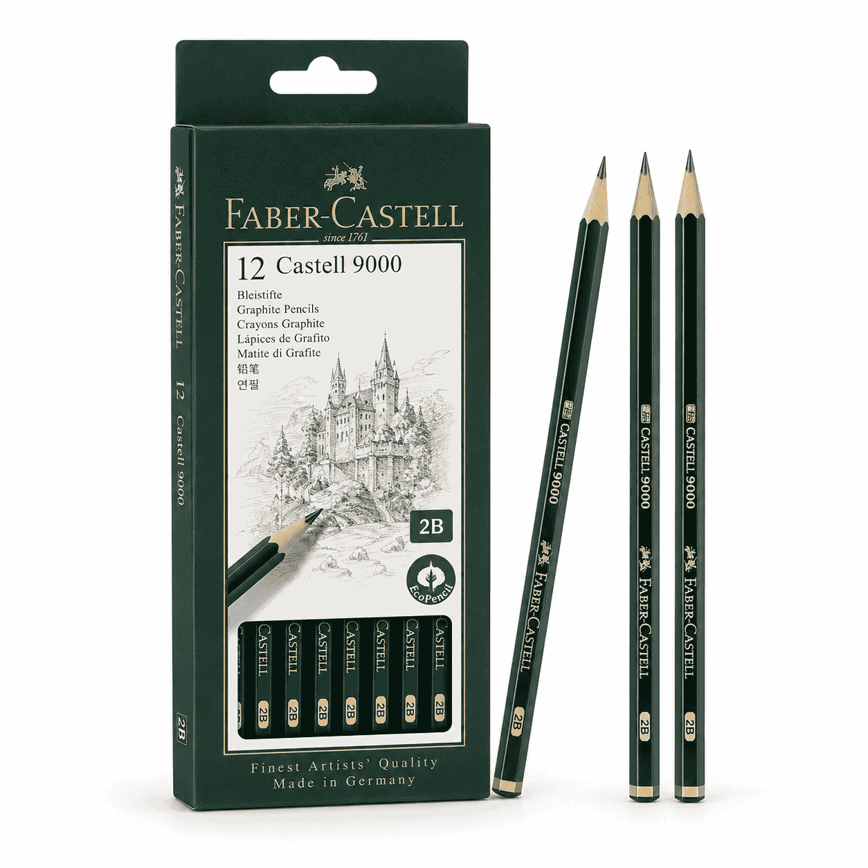 Pensil Faber-Castell Castell 9000 2B Original (1 Lusin)