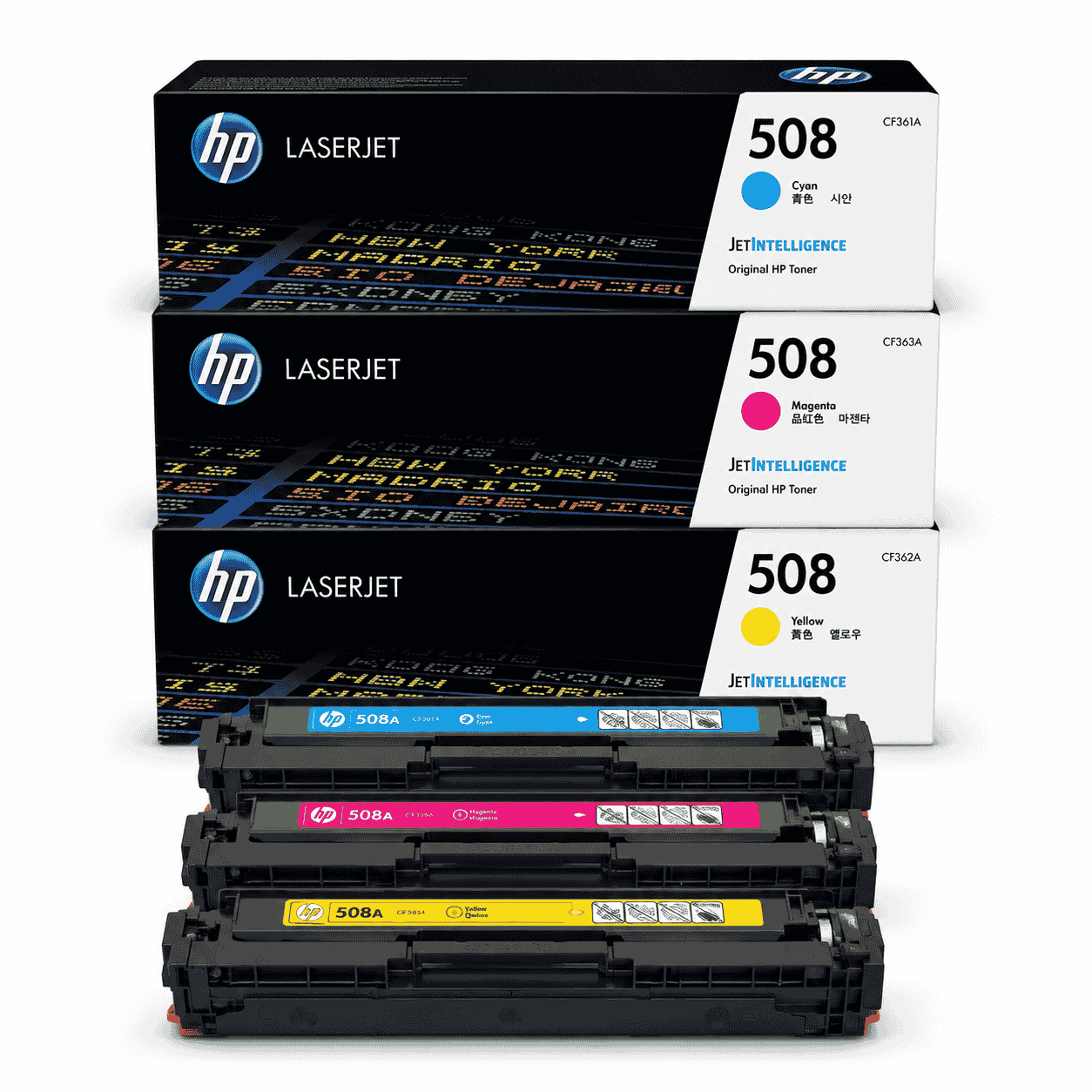 Toner HP 508 (Cyan, Magenta, Yellow, black)