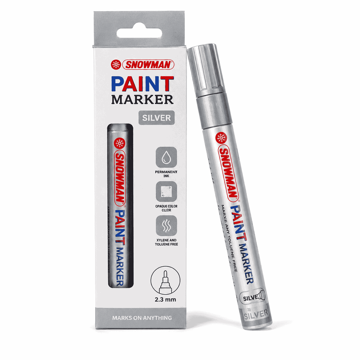 Paint Marker Snowman Silver