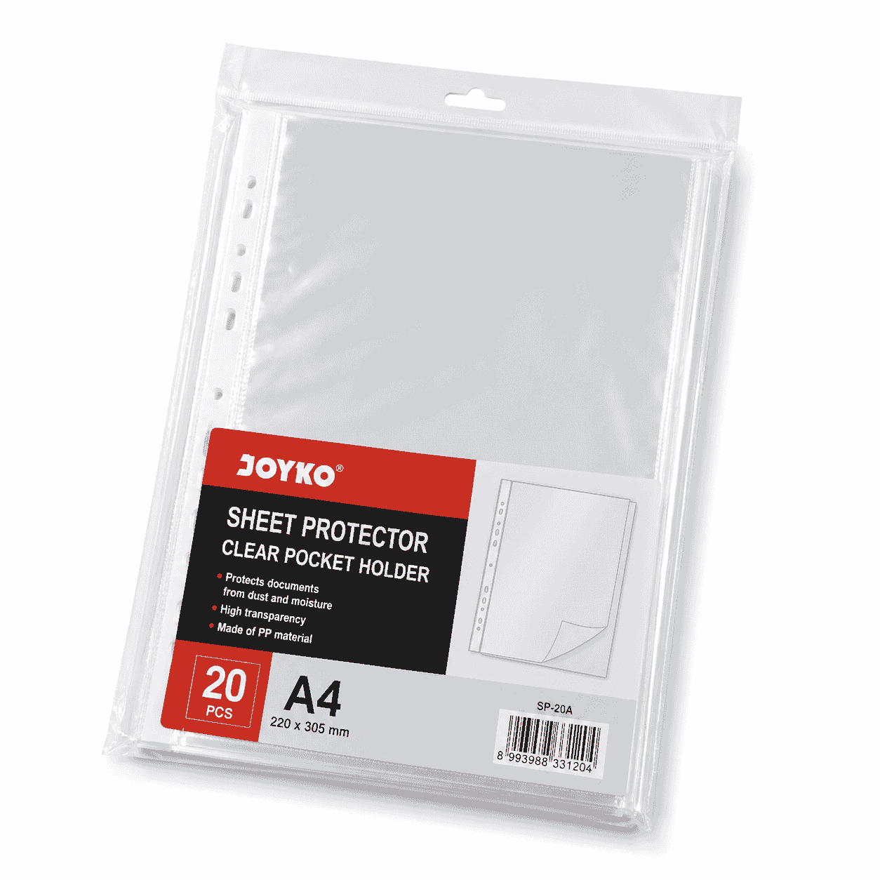 Sheet Protector / Clear Pocket Holder A4 Joyko (20 Pcs)