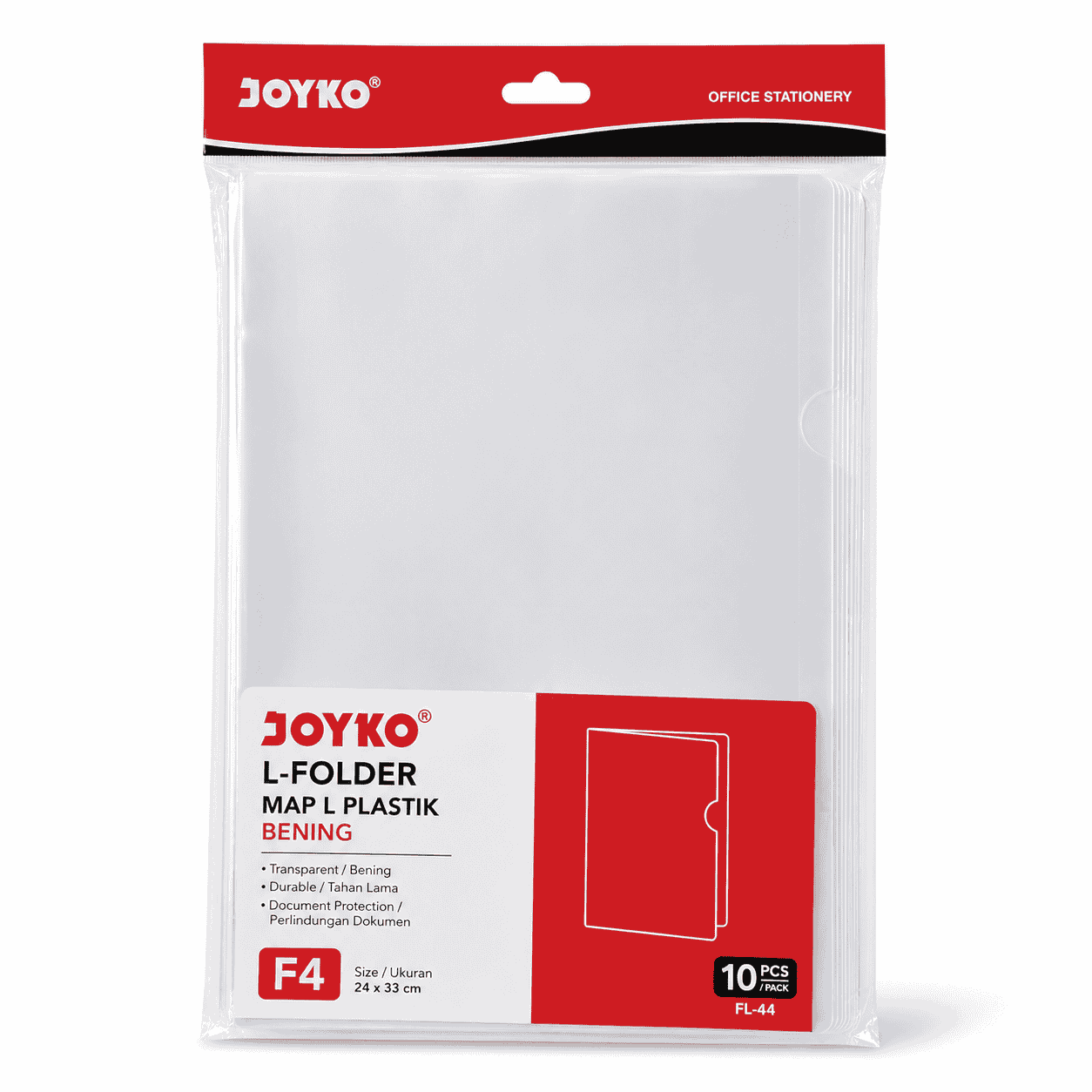 Map L Plastik L-Folder Bening Joyko F4 (1 Pack)