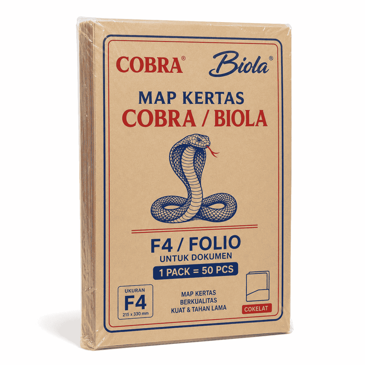 Map Kertas Cobra / Biola F4 (1 Pack / 50 Pcs)