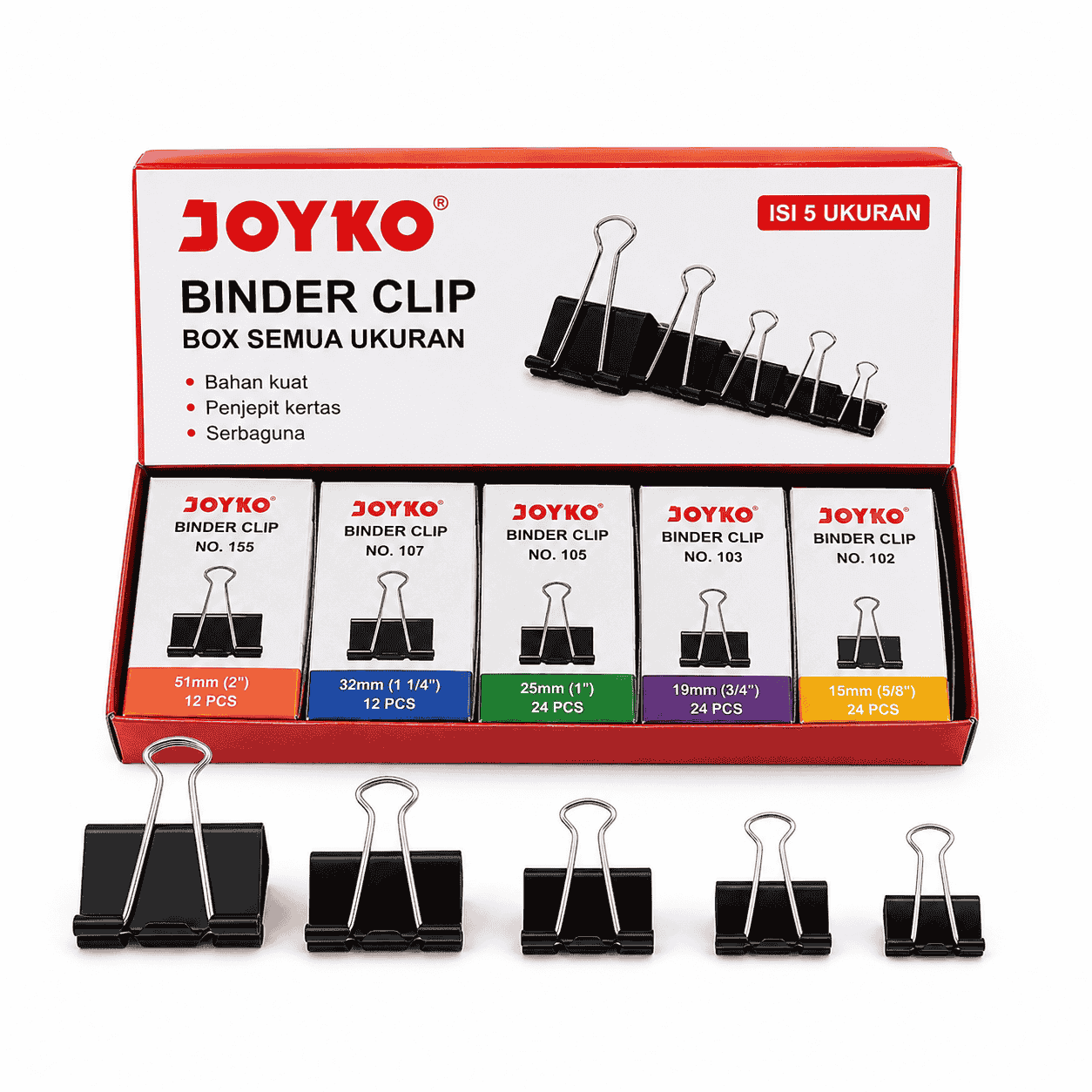 Binder Clip Joyko Box Semua Ukuran